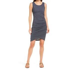 Treasure & Bond Gray Ruched Sleeveless Tank Dress XXS Soft Stretch Casual